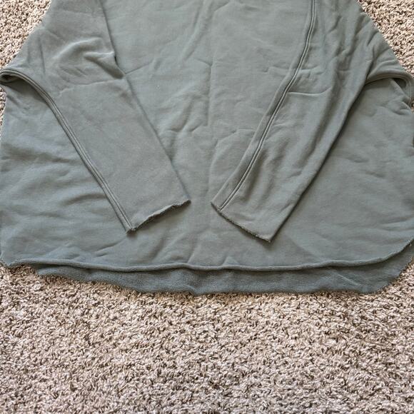 NEW Frank & Eileen Effie Long-Sleeve Funnel Neck Capelet Pine Triple Fleece Sz L - Picture 3 of 7